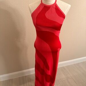 Milly Vibrant Red Maxi Dress